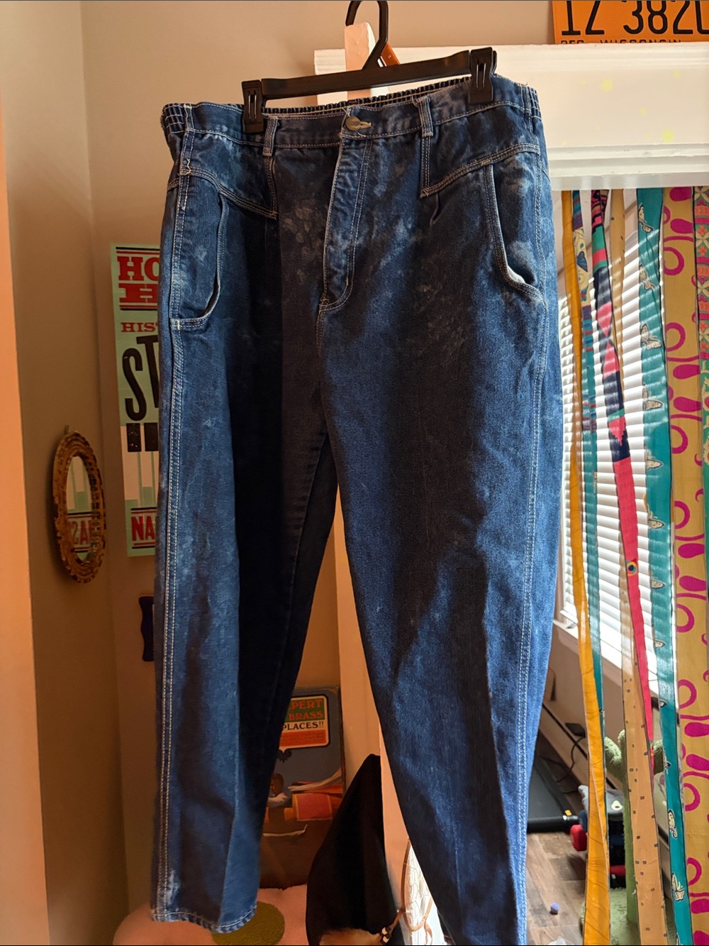 Baccini Dark Blue Slim Straight Jeans